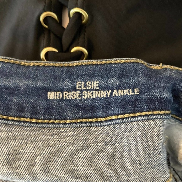 Velvet Heart Denim Womens Sz 26 Elsie Distressed Midrise Skinny Stretchy Ankle - Picture 5 of 14